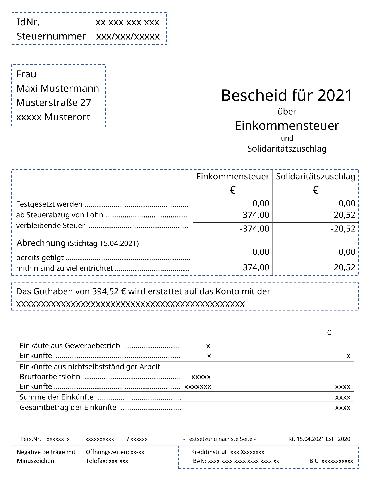 Aufbau und Inhalt des Einkommensteuerbescheids: Persönliche Daten, Bankverbindung und Beträge Aufbau und Inhalt des Einkommensteuerbescheids: Persönliche Daten, Bankverbindung und Beträge
