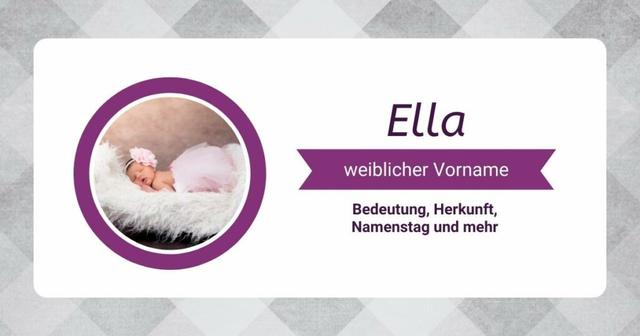 Herkunft und Mythologie des Namens Ella