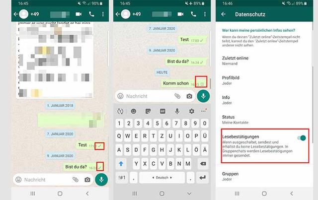 Kann man WhatsApp-Nachrichten lesen, ohne dass die Häkchen blau werden? Kann man WhatsApp-Nachrichten lesen, ohne dass die Häkchen blau werden?