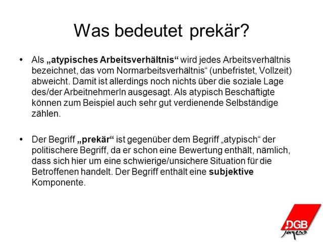 Die Bedeutung von prekär in der Gesellschaft
