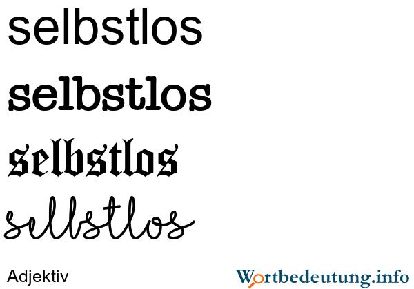 Die Bedeutung von selbstlos: Definition, Synonyme und Beispiele
