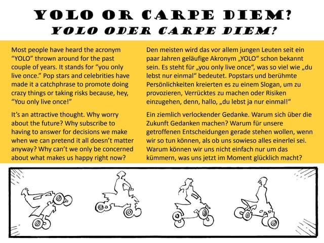 Von Carpe Diem zu YOLO: Die Entwicklung der Jugendsprache Von Carpe Diem zu YOLO: Die Entwicklung der Jugendsprache