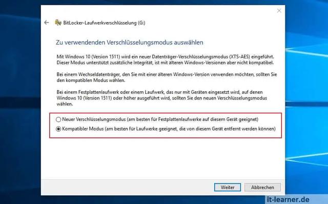 Unterstützte Windows-Versionen für die BitLocker-Verschlüsselung