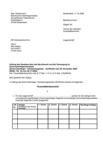 Alles über den Feuerstättenbescheid: Was Sie wissen sollten.