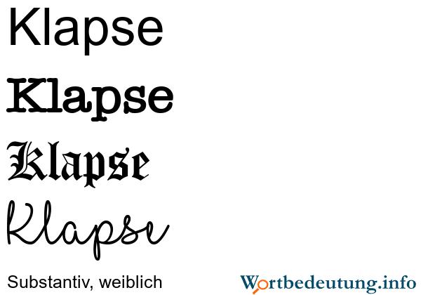 Mehr Details zur Klapse: Schreibung, Definition und weitere Informationen Mehr Details zur Klapse: Schreibung, Definition und weitere Informationen