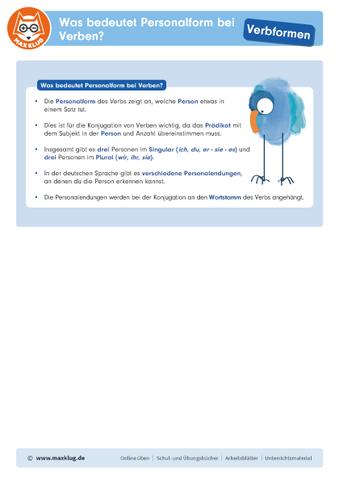 Warum sind Personalformen wichtig beim Konjugieren von Verben? Warum sind Personalformen wichtig beim Konjugieren von Verben?