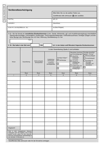 Welche Informationen enthält ein Gehaltsnachweis bzw. eine Verdienstbescheinigung? Welche Informationen enthält ein Gehaltsnachweis bzw. eine Verdienstbescheinigung?
