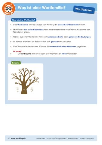 Wortstamm und Wortfamilie: Eine nähere Betrachtung Wortstamm und Wortfamilie: Eine nähere Betrachtung