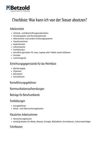 Steuervorteile nutzen: Eine umfassende Checkliste, was Sie alles von der Steuer absetzen können Steuervorteile nutzen: Eine umfassende Checkliste, was Sie alles von der Steuer absetzen können