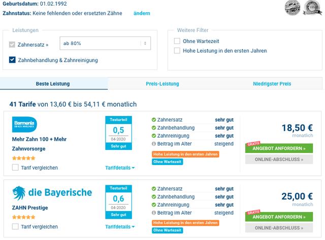 5. Die beiden Beitragsmodelle der Zahnzusatzversicherung im Vergleich 5. Die beiden Beitragsmodelle der Zahnzusatzversicherung im Vergleich