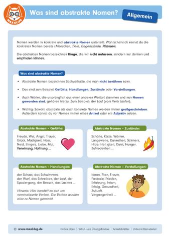 Abstrakte Nomen: Bedeutung und Verwendung