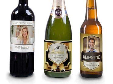 Vielfältiges Sortiment: Auch Sektetiketten und Bieretiketten erhältlich