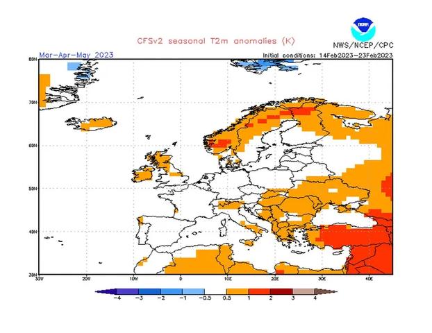 NOAA-Prognose: Warmer Frühling 2023 erwartet