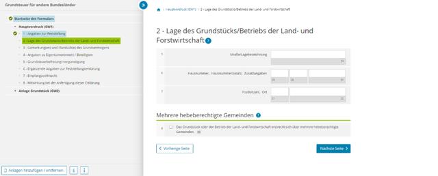 Ausfüllhinweise für Zeile 11 der Grundsteuererklärung: Angabe zur wirtschaftlichen Einheit