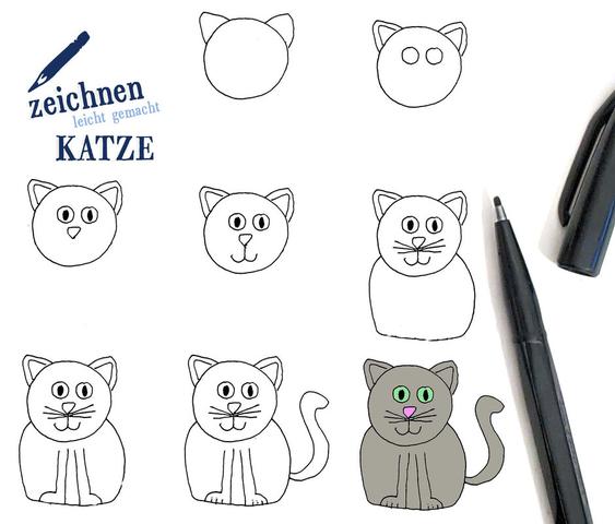 Wie malt man eine Katze? Schritt-für-Schritt-Anleitung zum Zeichnen