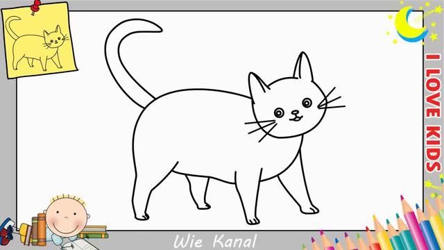 Schritt-für-Schritt-Anleitung: Wie man eine Katze malt Schritt-für-Schritt-Anleitung: Wie man eine Katze malt