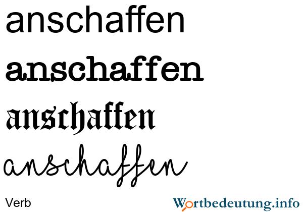 Die Definition von "anschaffen gehen" erklärt