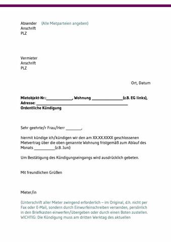Mietvertrag kündigen: Welche Form und Fristen sind zu beachten? Mietvertrag kündigen: Welche Form und Fristen sind zu beachten?