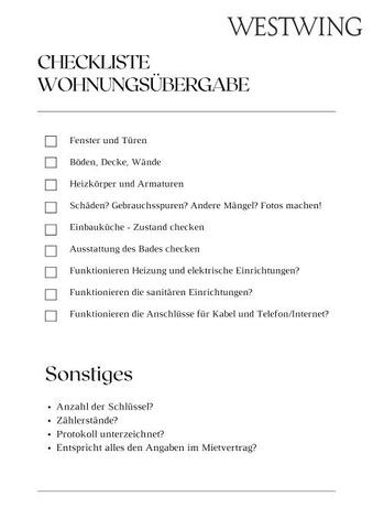 Checkliste für die Wohnungsübergabe: Was muss beachtet werden?