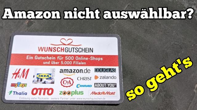 Fehlermeldung beim Einlösen des Wunschgutscheins bei Amazon - Hilfe benötigt Fehlermeldung beim Einlösen des Wunschgutscheins bei Amazon - Hilfe benötigt