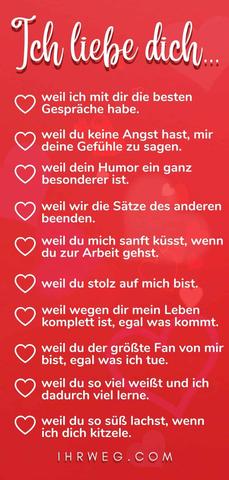 10 Gründe, warum ich dich liebe Eine Liebeserklärung in 10 Punkten