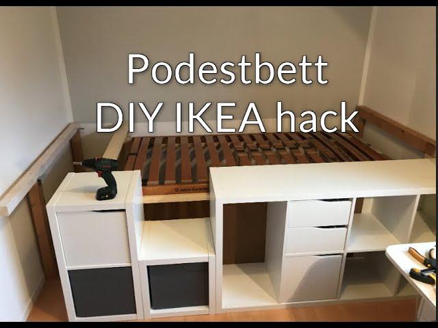 Ein individuelles Schlafzimmer: DIY-Bett mit Podest aus IKEA Möbeln Ein individuelles Schlafzimmer: DIY-Bett mit Podest aus IKEA Möbeln