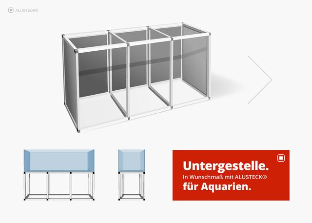 Profisystem für Aquaristik: Stabiler Unterschrank selber bauen mit Alusteck Profisystem für Aquaristik: Stabiler Unterschrank selber bauen mit Alusteck