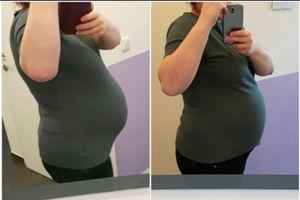 Wie kann man erkennen, ob der Bauch tiefer ins Becken gesunken ist?