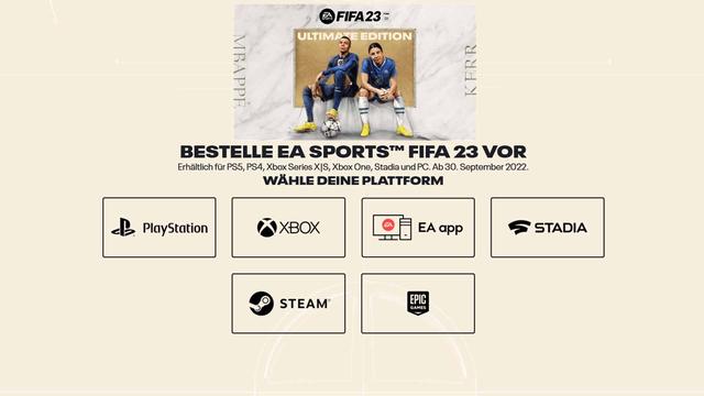 Vorbesteller-Bonusinhalte der FIFA 23 Standard Edition und FIFA 23 Ultimate Edition Vorbesteller-Bonusinhalte der FIFA 23 Standard Edition und FIFA 23 Ultimate Edition