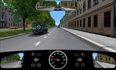 Interpretation eines blauen Blinklichts an einem Fahrzeug