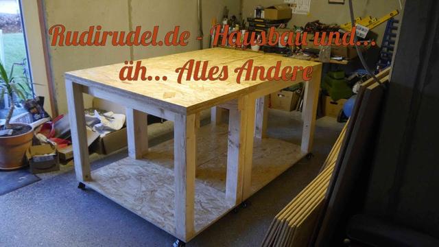 Palettenprojekt: Werkbank aus OSB-Platte und Dachlatten bauen