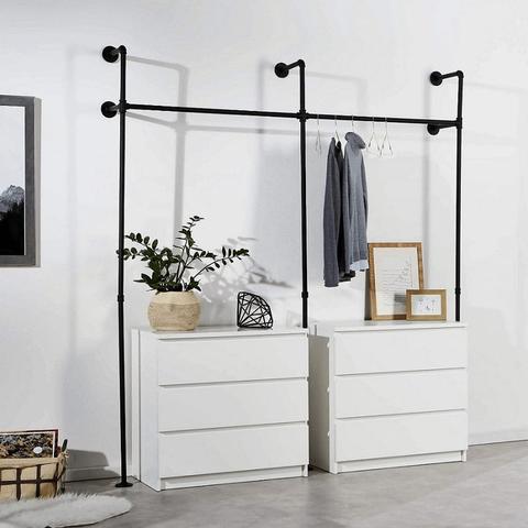 Anleitung: Kleiderstangen selber bauen im urbanen Industrial Design Anleitung: Kleiderstangen selber bauen im urbanen Industrial Design