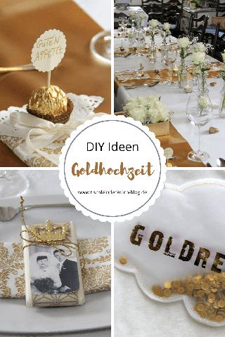 Kreative Ideen für selbstgemachte Tischdeko zur Goldenen Hochzeit Kreative Ideen für selbstgemachte Tischdeko zur Goldenen Hochzeit