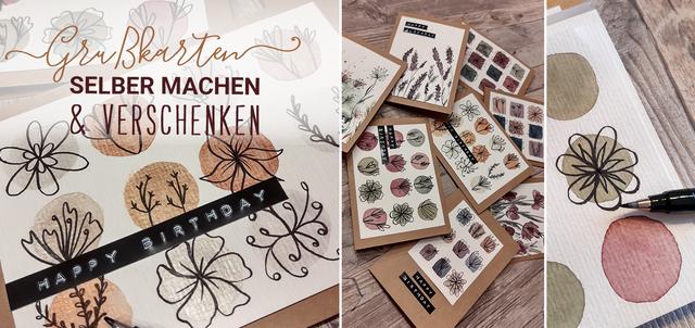 Schritt-für-Schritt Anleitung: Geburtstagskarten selber malen Schritt-für-Schritt Anleitung: Geburtstagskarten selber malen