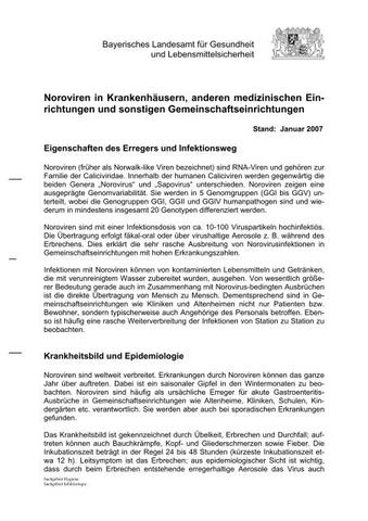Norovirus: Ausbrüche in Gemeinschaftseinrichtungen verhindern Norovirus: Ausbrüche in Gemeinschaftseinrichtungen verhindern