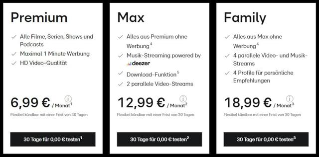 Aktuelle Preise für RTL Plus im Monat Aktuelle Preise für RTL Plus im Monat
