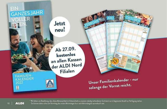 Sichere dir jetzt den Aldi Familienkalender 2023 kostenlos - Sieu Thi 