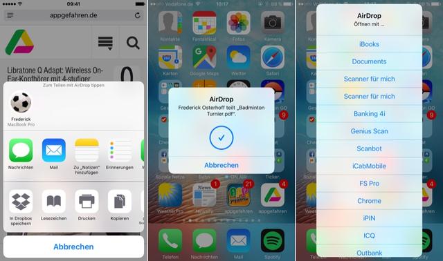 Fotos, Dokumente und mehr teilen mit AirDrop: So funktioniert es Fotos, Dokumente und mehr teilen mit AirDrop: So funktioniert es