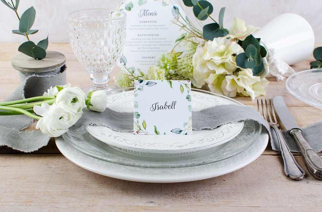 Personalisierte Tischkarten mit eigenem Design erstellen Personalisierte Tischkarten mit eigenem Design erstellen