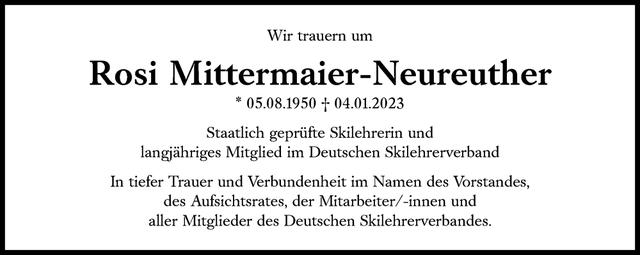Gedenken an Rosi Mittermaier: Beisetzung am Königsstand Gedenken an Rosi Mittermaier: Beisetzung am Königsstand