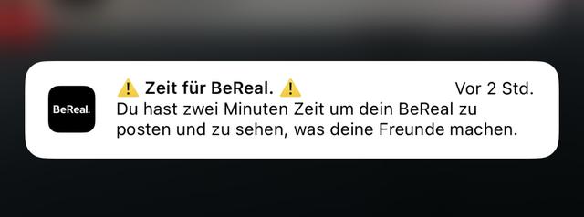 Heute bei BeReal: Wann wird die Benachrichtigung verschickt?