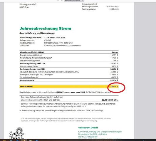 Informationen zur Jahresabrechnung Strom Stadtwerke 2023 Informationen zur Jahresabrechnung Strom Stadtwerke 2023