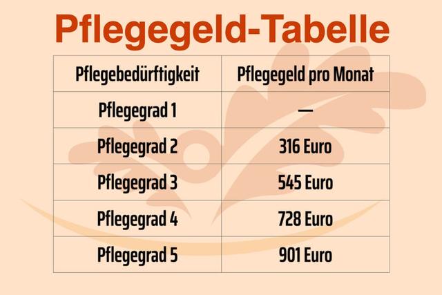 Wann erhalten Sie Ihr Pflegegeld?