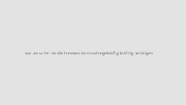 Warum Müssen Sie Die Bremsen Im Stand Regelmäßig Kräftig Betätigen sieuthidonoithat.com
