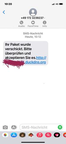 Wie reagieren, wenn man eine gefälschte DHL SMS gelesen hat?