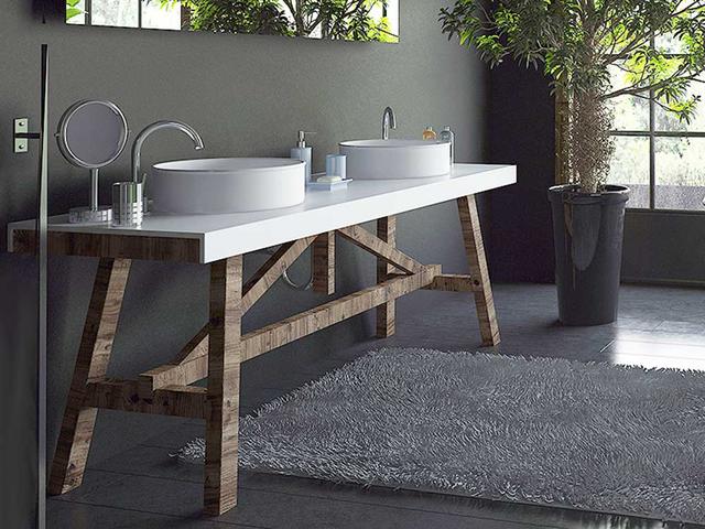 Inspiration für Heimwerker: Bau deinen eigenen Waschtisch mit einer Arbeitsplatte Inspiration für Heimwerker: Bau deinen eigenen Waschtisch mit einer Arbeitsplatte