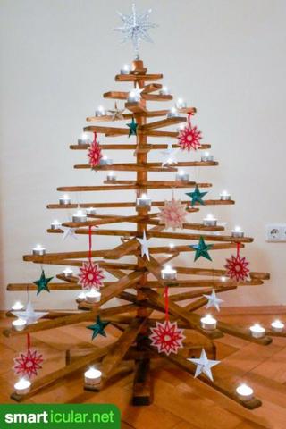 Nachhaltige Alternative: Weihnachtsbaum aus Holz selber bauen