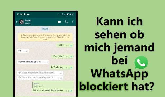 WhatsApp Blockierung: Sichtbarkeit für den anderen Nutzer