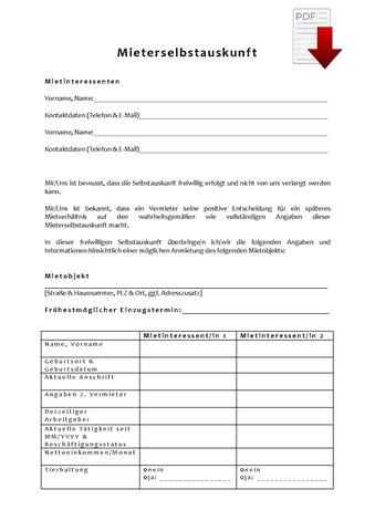 Wichtige Fragen zur Mieterselbstauskunft: Was Vermieter wissen dürfen