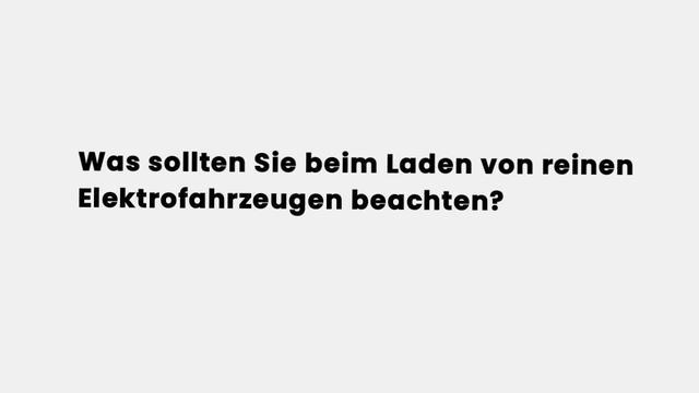 Sicherheitsvorkehrungen beim Laden von reinen Elektrofahrzeugen Sicherheitsvorkehrungen beim Laden von reinen Elektrofahrzeugen